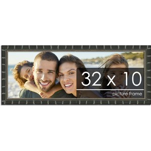 PosterPalooza | 32x10 Modern Bamboo Picture Frame, UV Acrylic, 5 Finishes - 1 of 4