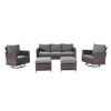 Sonkuki Outdoor Wicker Rattan Furniture Set Patio Conversation Sofa Set - image 2 of 4