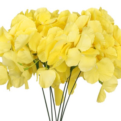 REGALWOVEN Silk Realistic Home Artificial Hydrangea Flowers Bouquets 11.8" 6 Pcs
