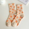 Anna-Kaci 3-Pair Soft Knit Crew Socks Set with Sweet Heart Pattern, Breathable Fabric and Everyday Essential Design - 2 of 3