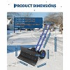 TackView Snow Shovel with Wheels, Heavy Duty Double Rod Wheeled Snow Pusher with Metal Blade, for Driveway Sidewalk Yard - 2 of 4