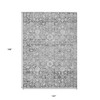 Silver Gray And Pewter Oriental Washable Indoor Outdoor Area Rug - 3 of 4