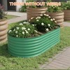 4x2x2ft & 6x3x2ft Galvanized Steel Raised Garden Bed, Heavy-Duty Oval Planter Box, Corrosion-Resistant Outdoor Gardening Kit - 3 of 4
