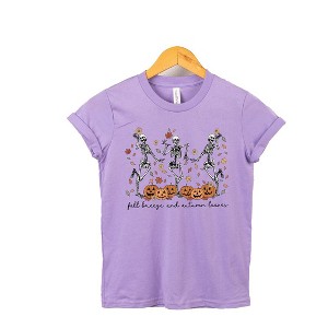 The Juniper Shop Fall Breeze Skeletons Kids Short Sleeve Tee - 1 of 2