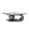 Sapphtopaz Coffee Table Oval Modern Faux Marble Coffee Bar Home Decor Central Table with Stainless Steel Base for Living Room, Office - 4 of 4
