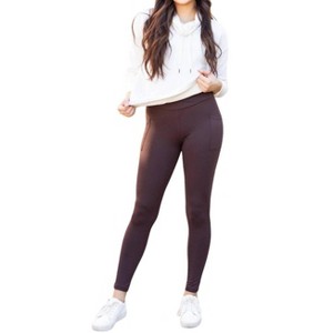 Women's Becca Crossover Full Length Leggings with Pockets - Julia Rose S/M (Sizes 4-10) - OS - 1 of 4