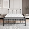 KTMBDW Metal Bed Frame, Twin/Full/Queen Size Bed Frame with Storage Space and Victorian Style Headboard, Duty Sturdy Mattress Foundation, Black - 4 of 4