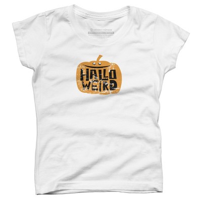 Girl's Design By Humans Halloween Halloweird By Spindriftdesigns T-Shirt