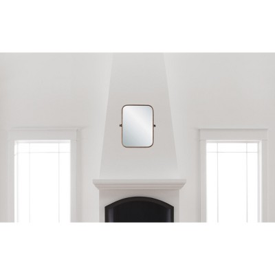 Copper Edge 24"x20.5" Rectangular Wood Pivoting Wall Mirror