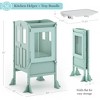 Guidecraft Kitchen Helper Toddler Tower & Mealtime and Play Tray Bundle: Martha Stewart White Folding, Adjustable Step Stool  & Detachable Tray Table - 3 of 4