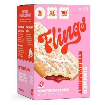 Flings Strawberry High Protein Keto Toaster Pastries - 8.3oz / 4ct