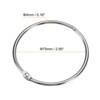 Unique Bargains Carbon Steel Loose Leaf Binder Snap Shower Curtain Rings 6 Pcs - 2 of 4
