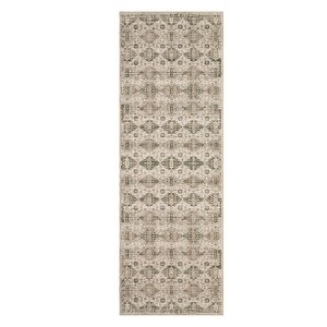 Washable Neutral Area Rugs Vintage Floral Retro Boho Geometric Carpet for Living Room Bedroom Dining Room Nursery Kids Room Hallway Entryway - 1 of 4