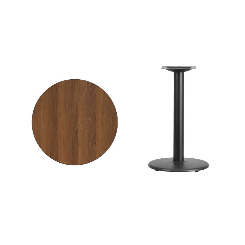 Flash Furniture 24'' Round Laminate Table Top with 18'' Round Table Height Base, 2 of 3