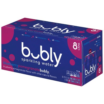 bubly Blueberry Pomegranate Sparkling Water - 8pk/12 fl oz Cans