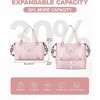 Travel Duffel Bag, Sports Tote Gym Bag, Shoulder Weekender Overnight Bag for Women,Pink - 2 of 4