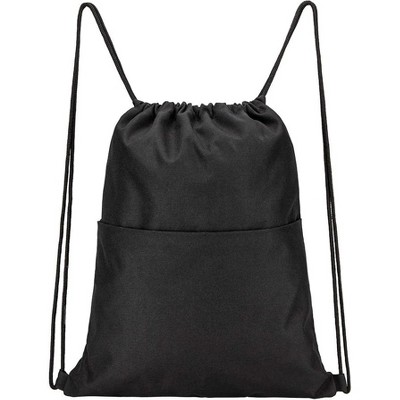MaseiKar Drawstring Backpack Water Resistant String Bag Sports Sackpack Gym Sack with Side Pocket for Men Women