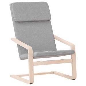 vidaXL Light Gray Relaxing Chair - Fabric Armchair with Solid Birch Wood Frame for Durability and Maximum Load Capacity - 1 of 4