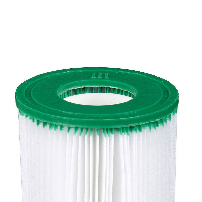 Coleman 90357E-BW Type III A/C Replacement Washable Pool Filter Cartridges for 1000 and 1500 GPH Filter Pumps, Green and White (2 Pack), 3 of 7