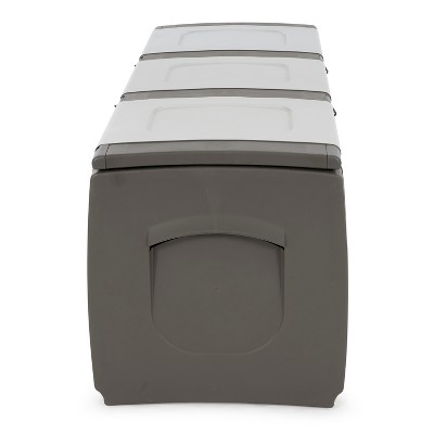 Homeplast Gray and Anthracite Lockable Plastic Deck Box