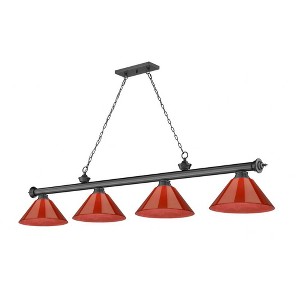 Z-Lite Cordon 4 - Light Chandelier in  Bronze Plate - 1 of 2