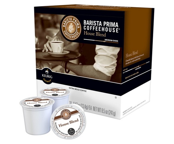 Barista Prima Coffeehouse House Blend Medium Dark Roast Coffee - Keurig K-Cup Pods - 18ct