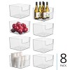 mDesign Kitchen Plastic Storage Organizer Bin with Open Front - 6 Pack - Clear - 2 of 4