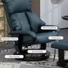 NicBex PU Leather Swivel Recliner Chair with Ottoman,Massage Chairs with 10 Point Vibration Massage,Swivel Reclining Chairs for Living Room - 4 of 4