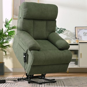 Oversized Power Lift Recliner Chair with Remote and Footrest,Wide Electric Sofa for Elderly with Side Pocket-Baofuwish - 1 of 4