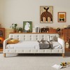 NicBex Twin/Full Size Daybed, Upholstered Day Bed with 4 Support Legs, Velet Sofa Bed with Tufted Button Back - 3 of 4