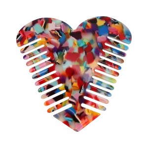 Unique Bargains Heart-shaped Hair Comb 1 Pc - 1 of 4