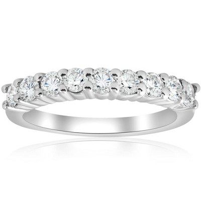 Pompeii3 1ct Diamond Wedding 14K White Gold Ring New Band