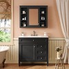 Tramull Modern Bathroom Vanity Set with Sink Top, Mirror Storage Cabinet, 2 Drawers & Tip-Out Tray, Soft-Close Door - 3 of 4