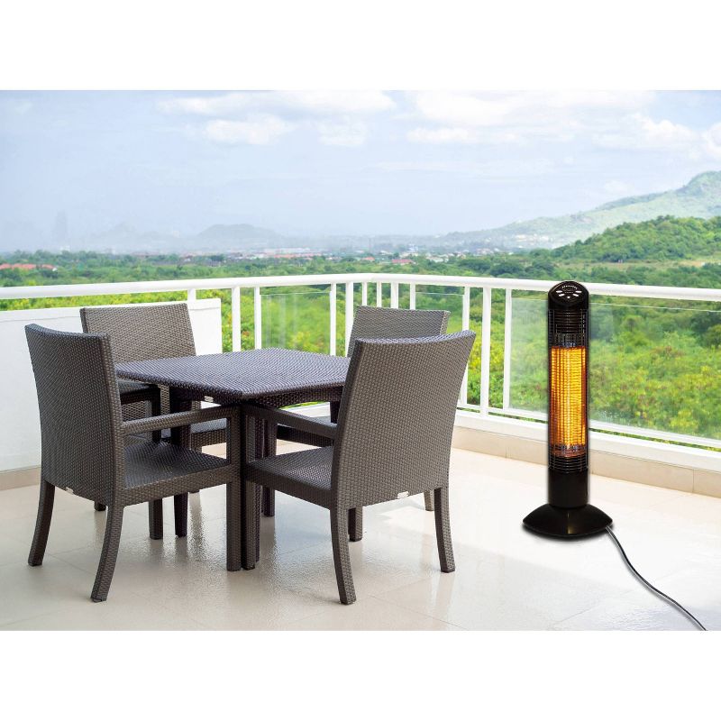 Freestanding Oscillating Tower Infrared Electric Outdoor Heater with Remote - Black - Westinghouse, 3 of 13