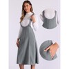 Allegra K Women's Overall Pinafore High Waist Cross Back A-Line Elegant Suspender Dress - 2 of 4