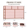 10-Drawer Media Console & Dresser - Steel Frame, Wood Top Fabric Storage for Bedroom, Nursery, Living Room - 2 of 4