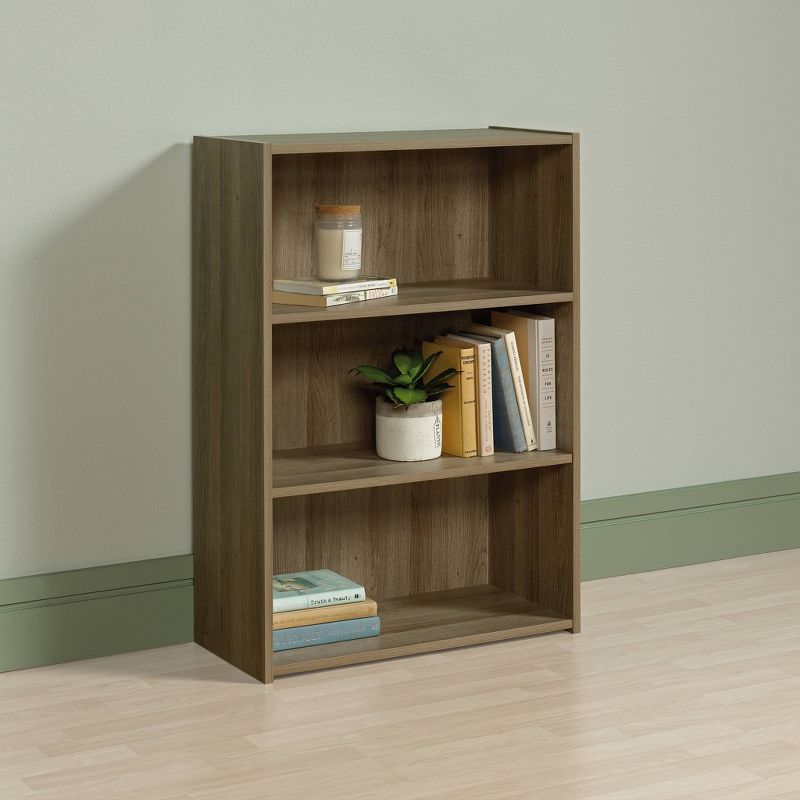 35&#34; Beginnings 3 Shelf Bookshelf Brown - Sauder: Mid-Century Modern Storage, Adjustable, MDF, 6 of 8