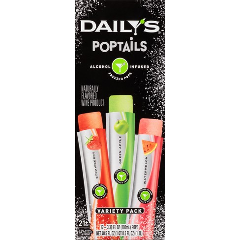 Daily's Poptails Alcohol Infused Freezer Pops Variety Pack - 12pk/100ml - image 1 of 3