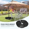 Aghana Digitals 4-Piece HDPE Cantilever Umbrella Base Weights, 175lb Sand/Water Filled for Offset - 4 of 4
