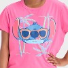 Girls' Juniors Lilo & Stitch Island Time Baby T-Shirt - Pink - 2 of 4