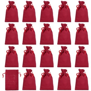 Unique Bargains Durable Large Capacity Coin Sacks Bag with Drawstring 20 Pcs - 1 of 4