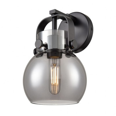 Pilaster II Sphere - 1 Light Wall Sconce In Industrial Style-9.75 Inches Tall and 6.5 Inches Wide
