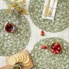 DII Woven Paper Placemat Set 6 Piece, Artichoke Green, 15" Dia - 2 of 4