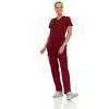 Medichic Women Scrubs Set V-Neck with Straight Leg Pants Medical Scrub Set - 2 of 4