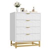 Dresser for Bedroom, 4 Drawer Dresser with Metal Legs, Wood Dressers Chest Organizer with Wide Storage, Modern Chest of Drawers - 4 of 4