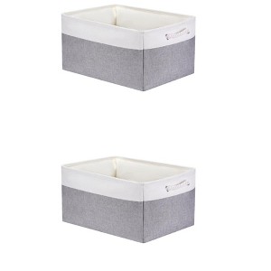 REGALWOVEN Storage Bin with Handles for Closet Organizing Clothes 2 Pcs - 1 of 4