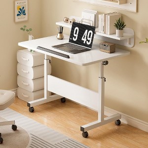 31.5" Mobile Standing Desk - Height Adjustable Computer Table with Wheels, Foldable Sit-Stand Workstation - 1 of 4