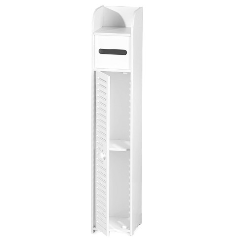 MSR Imports Slim Standing Bathroom Storage Cabinet with Open Out Door ...