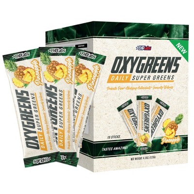 EHPlabs OxyGreens Super Greens Powder - Spirulina & Chlorella Superfood, Green Juice Powder & Greens Supplements, 15 Serves (Pineapple)