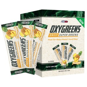 EHPlabs OxyGreens Super Greens Powder - Spirulina & Chlorella Superfood, Green Juice Powder & Greens Supplements, 15 Serves (Pineapple) - 1 of 4